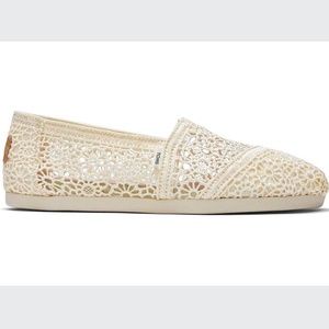 Alpargata Moroccan Crochet White Toms slip ons